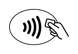 Logo for kontaktl&oslash;s betaling