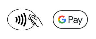 Kontaktl&oslash;s og GooglePay ikoner